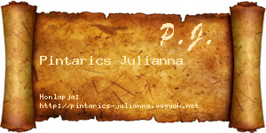 Pintarics Julianna névjegykártya